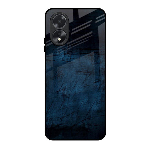 Dark Blue Grunge Glossy Case for Oppo A38