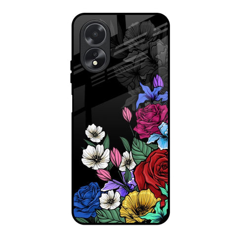 Rose Flower Bunch Art Glossy Case for Oppo A38