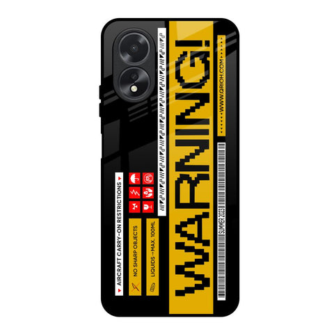 Aircraft Warning Glossy Case for Oppo A38