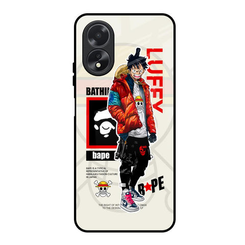 Bape Luffy Glossy Case for Oppo A38