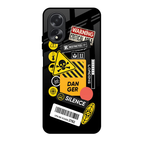 Danger Signs Glossy Case for Oppo A38