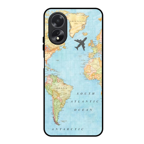 Travel Map Glossy Case for Oppo A38
