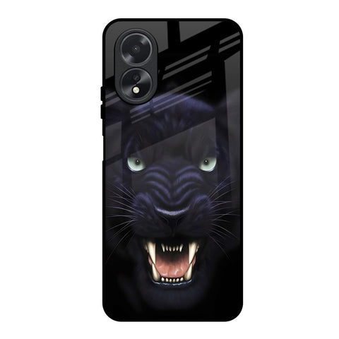 Angry Black Leopard Glossy Case for Oppo A38