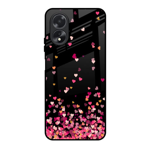 Heart Rain Fall Glossy Case For Oppo A38