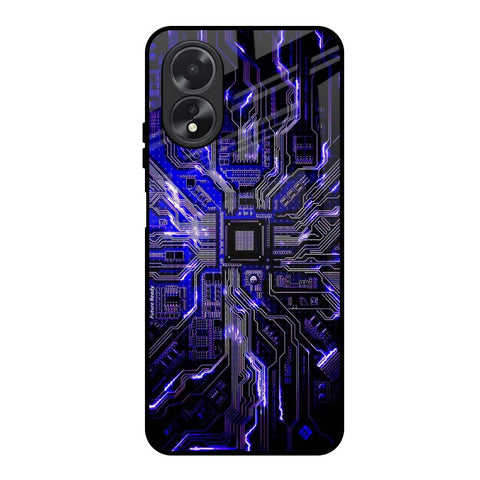 Techno Color Pattern Glossy Case For Oppo A38