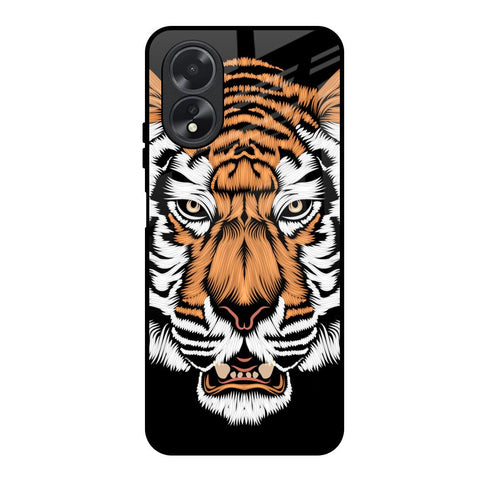 Angry Tiger Glossy Case For Oppo A38