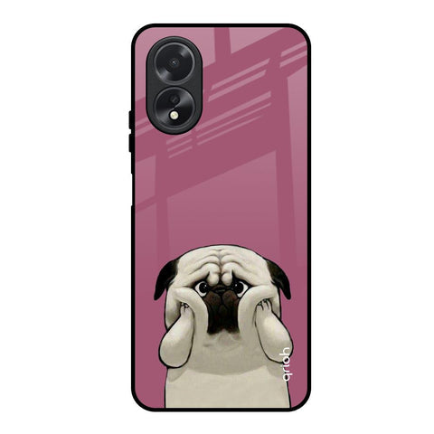 Funny Pug Face Glossy Case For Oppo A38