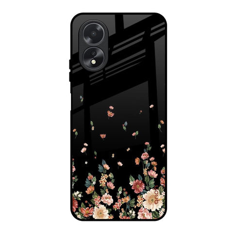 Floating Floral Print Glossy Case for Oppo A38