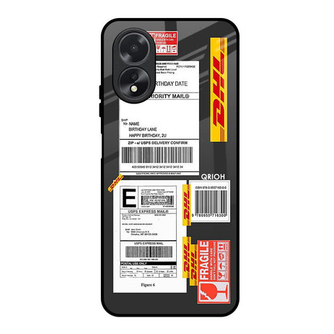 Cool Barcode Label Glossy Case For Oppo A38