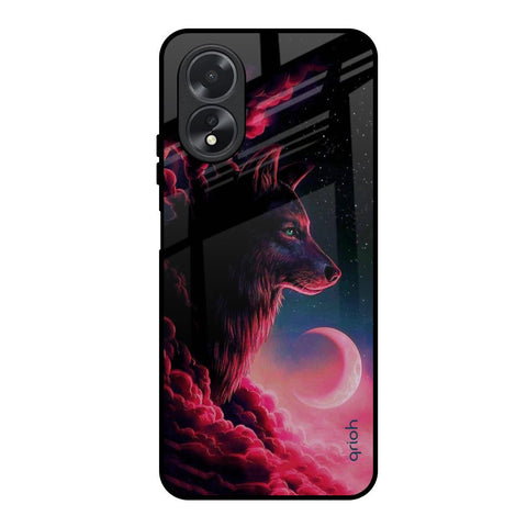 Moon Wolf Glossy Case for Oppo A38
