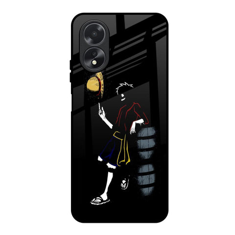 Luffy Line Art Glossy Case for Oppo A38