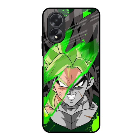 Anime Green Splash Glossy Case for Oppo A38