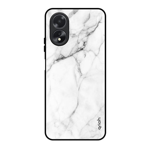 Modern White Marble Glossy Case for Oppo A38