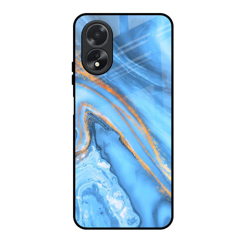 Vibrant Blue Marble Glossy Case for Oppo A38