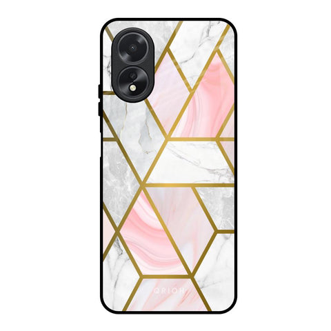 Geometrical Marble Glossy Case for Oppo A38