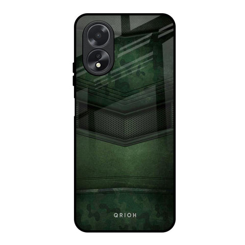 Green Leather Glossy Case for Oppo A38