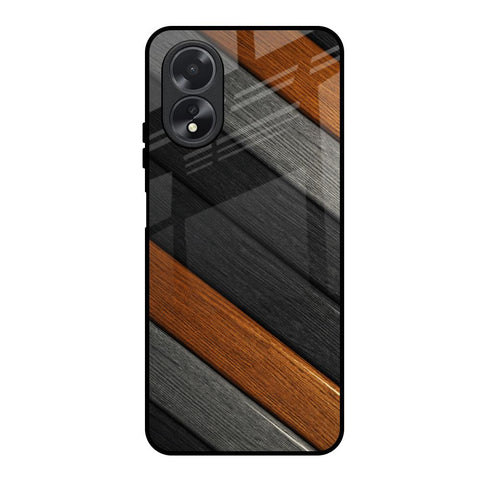 Tri Color Wood Glossy Case for Oppo A38
