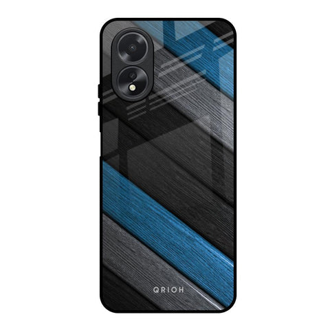 Multicolor Wooden Effect Glossy Case for Oppo A38