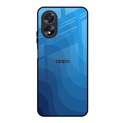 Blue Wave Abstract Glossy Case for Oppo A38