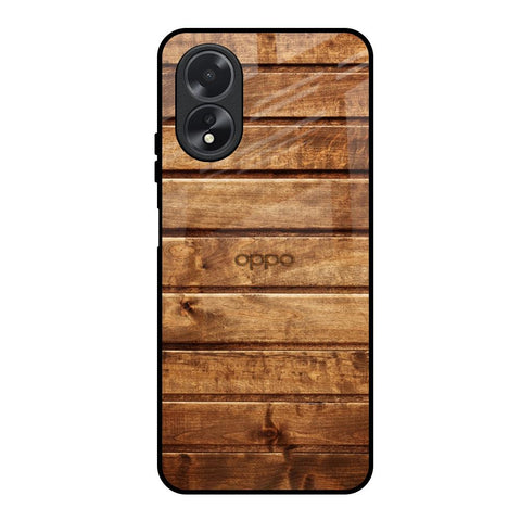 Wooden Planks Glossy Case for Oppo A38