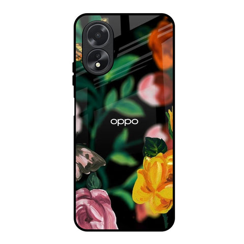 Flowers & Butterfly Glossy Case for Oppo A38