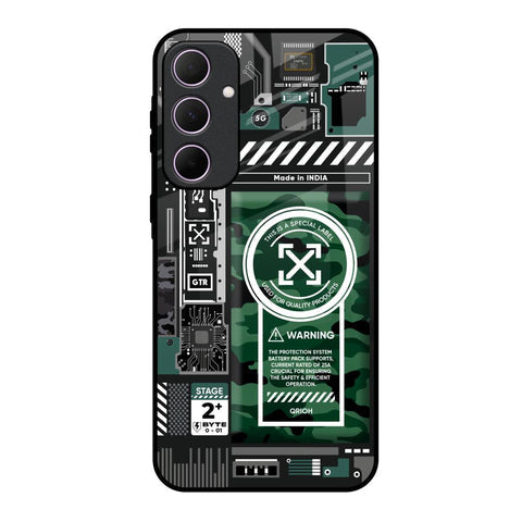 Green Camo Circuit Glossy Case for Samsung Galaxy A35 5G
