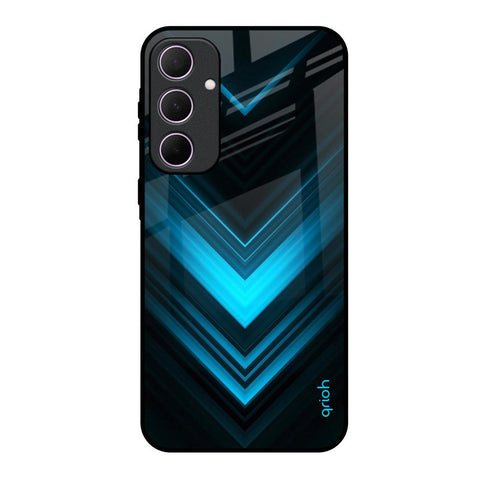 Vertical Blue Arrow Glossy Case For Samsung Galaxy A35 5G