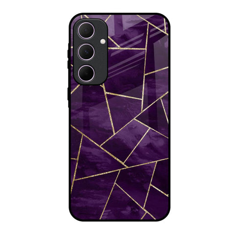 Geometric Purple Glossy Case For Samsung Galaxy A35 5G