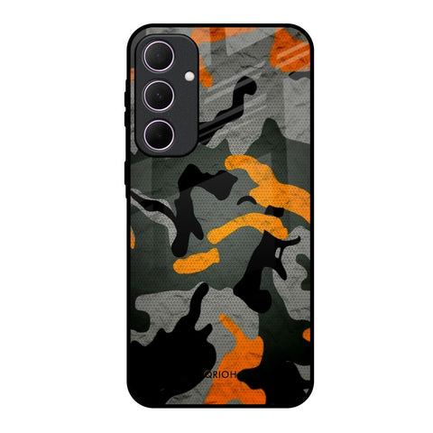 Camouflage Orange Glossy Case For Samsung Galaxy A35 5G