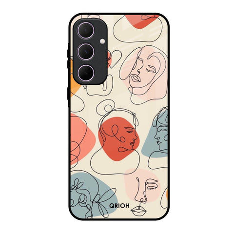 Abstract Faces Glossy Case for Samsung Galaxy A35 5G