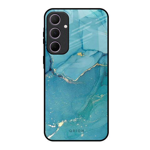 Blue Golden Glitter Glossy Case for Samsung Galaxy A35 5G