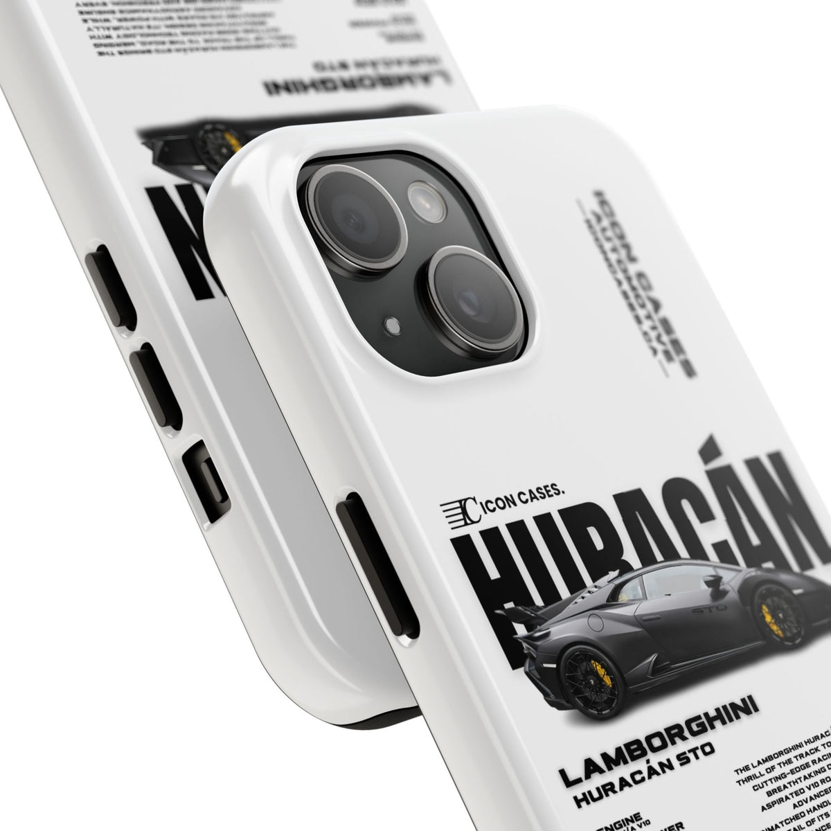 Lamborghini Huracan STO White Premium Tough Shining Phone Case (Double Layer) Available For All iPhone Models