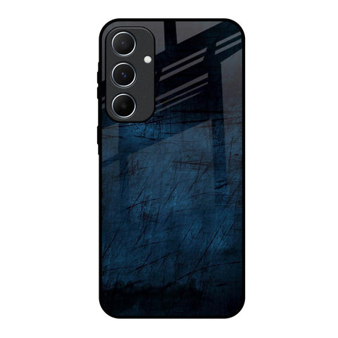 Dark Blue Grunge Glossy Case for Samsung Galaxy A55 5G