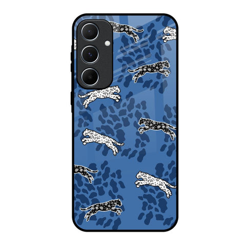 Blue Cheetah Glossy Case for Samsung Galaxy A55 5G