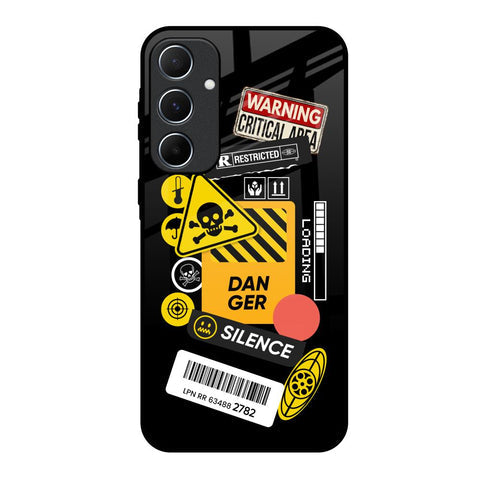 Danger Signs Glossy Case for Samsung Galaxy A55 5G