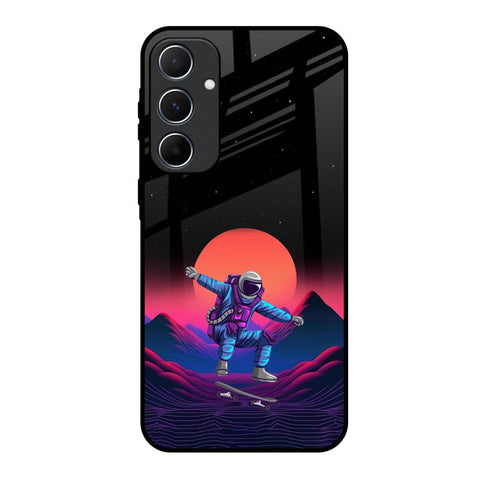 Retro Astronaut Glossy Case for Samsung Galaxy A55 5G