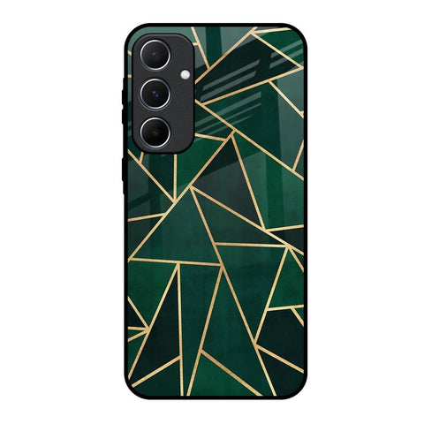 Abstract Green Glossy Case For Samsung Galaxy A55 5G