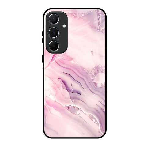 Diamond Pink Gradient Glossy Case For Samsung Galaxy A55 5G