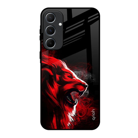 Red Angry Lion Glossy Case for Samsung Galaxy A55 5G