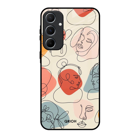 Abstract Faces Glossy Case for Samsung Galaxy A55 5G