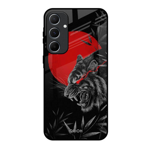 Red Moon Tiger Glossy Case for Samsung Galaxy A55 5G