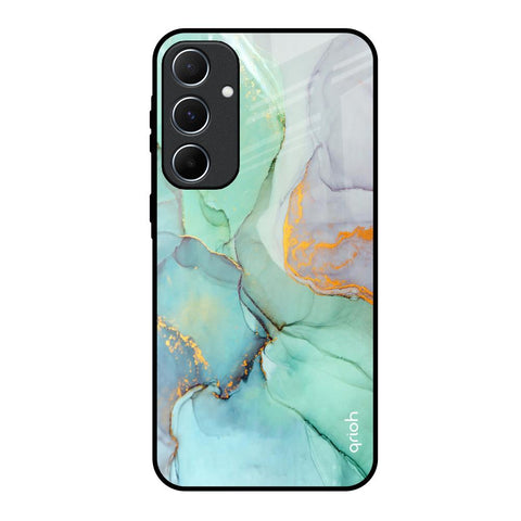 Green Marble Glossy Case for Samsung Galaxy A55 5G