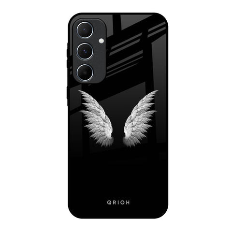 White Angel Wings Glossy Case for Samsung Galaxy A55 5G