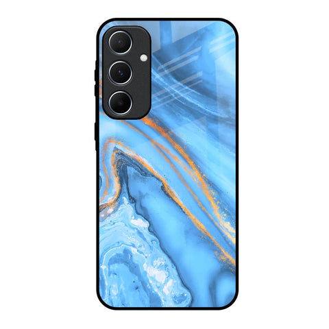 Vibrant Blue Marble Glossy Case for Samsung Galaxy A55 5G