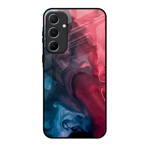 Blue & Red Smoke Glossy Case for Samsung Galaxy A55 5G