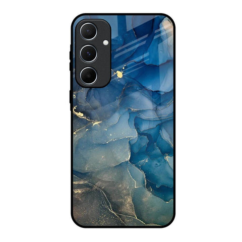 Blue Cool Marble Glossy Case for Samsung Galaxy A55 5G