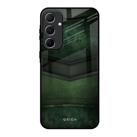 Green Leather Glossy Case for Samsung Galaxy A55 5G