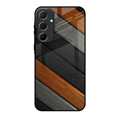 Tri Color Wood Glossy Case for Samsung Galaxy A55 5G