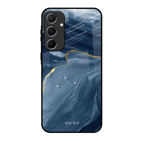 Deep Ocean Marble Glossy Case for Samsung Galaxy A55 5G