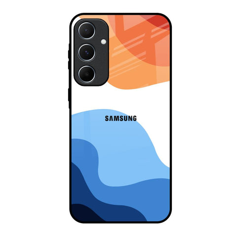 Wavy Color Pattern Glossy Case for Samsung Galaxy A55 5G